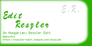 edit reszler business card